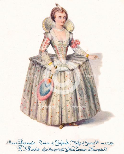 'Anne of Denmark, Queen of England, Wife of James 1st', 19th century.  Artist: Edmund Thomas Parris.
