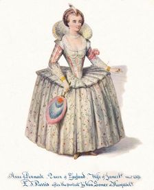 Anne of Denmark, Queen of England, Wife of James 1st 19th century. Artist: Edmund Thomas Parris