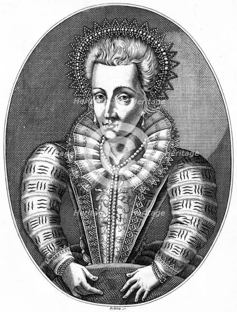 Anne of Denmark, queen consort of King James I. Artist: Roberts