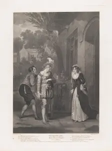 Anne Page, Slender and Shallow (Shakespeare, Merry Wives of..., first published 1792; reissued 1852. Creator: Peter Simon