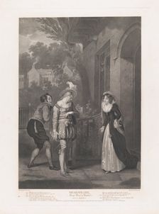 Anne Page, Slender and Shallow (Shakespeare, Merry Wives of..., first published 1792; reissued 1852. Creator: Peter Simon