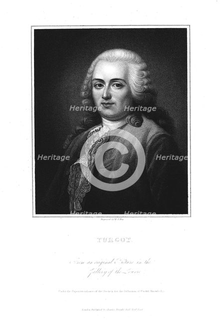 Anne Robert Jacques Turgot, French politician and economist, early 19th century. Artist: William Thomas Fry