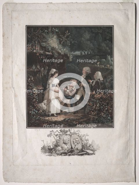 Annette and Lubin, 1789. Creator: Philibert Louis Debucourt (French, 1755-1832).