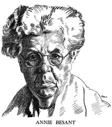 Annie Besant, British socialist and theosophist, 1926. Artist: Brill