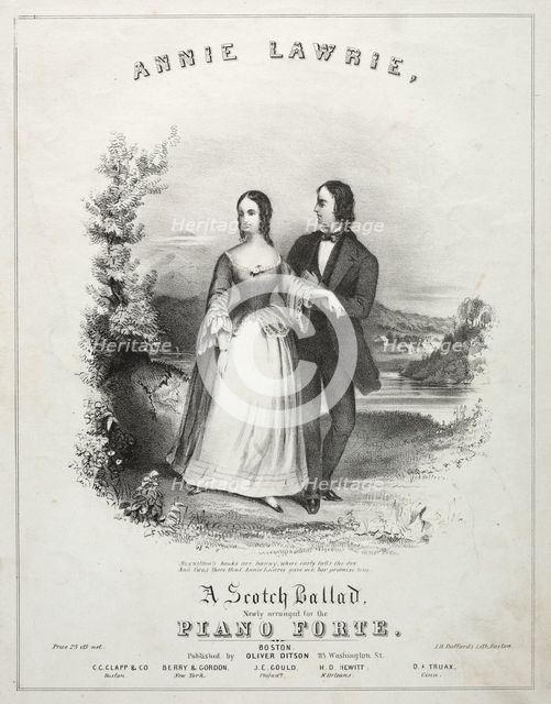 Annie Lawrie - Sheet Music Cover. Creator: Winslow Homer (American, 1836-1910).