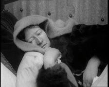 Annie MacSwiney on a Sick Bed During Her Hunger Strike at Mountjoy Prison, 1922. Creator: British Pathe Ltd
