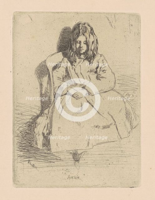 Annie, Seated, 1858/1859. Creator: James Abbott McNeill Whistler.
