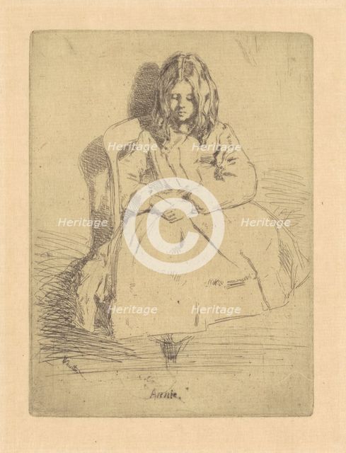 Annie, Seated, 1858/1859. Creator: James Abbott McNeill Whistler.
