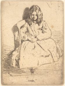 Annie Seated, 1858. Creator: James Abbott McNeill Whistler