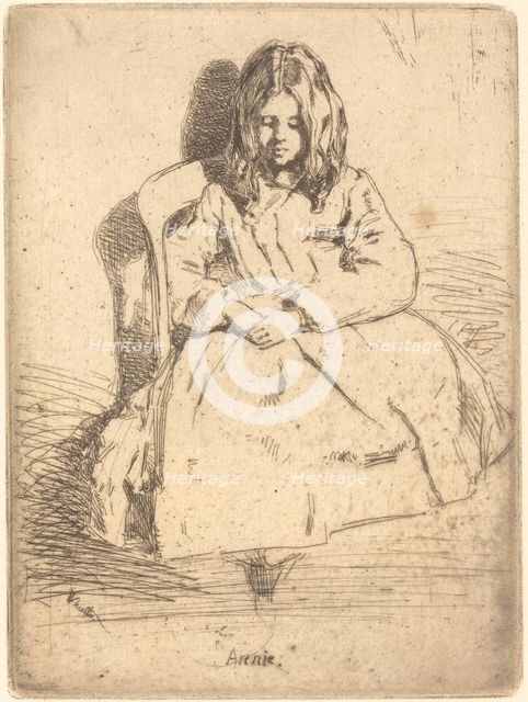 Annie Seated, 1858. Creator: James Abbott McNeill Whistler.