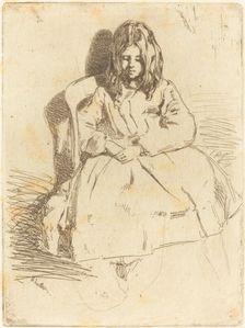 Annie Seated, 1858. Creator: James Abbott McNeill Whistler