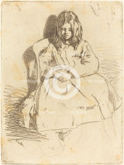 Annie Seated, 1858. Creator: James Abbott McNeill Whistler.