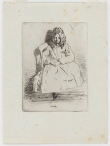 Annie, Seated, 1858. Creator: James Abbott McNeill Whistler