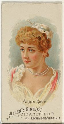 Annie Robe, from World's Beauties, Series 1 (N26) for Allen & Ginter Cigarettes, 1888., 1888. Creator: Allen & Ginter