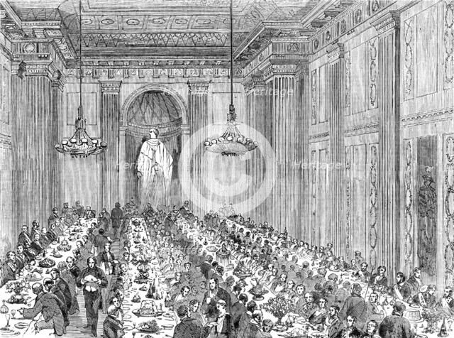Anniversary Dinner of the Royal Masonic Institution for Boys, 1856.  Creator: Unknown.