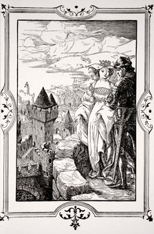 Annoure brought the King out upon the battlements 1905. Creator: Dora Curtis