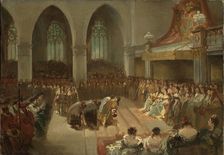 Anno 1689. The coronation of Wilhelm III. and Mary Stuart. Creator: Rochussen, Charles (1814-1894)
