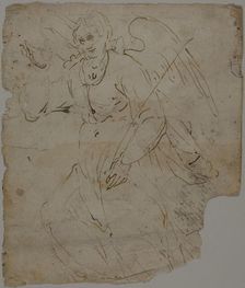 Annunciate Angel (recto), c. 1600 Creator: Unknown
