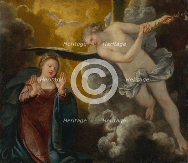 Annunciation, 1660-1680. Creator: Pietro Liberi.