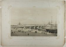 Annunciation Bridge in St. Petersburg, c. 1820. Creator: C. Schultz