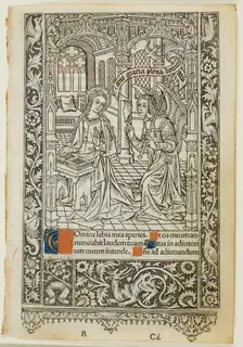Annunciation, from a book of hours, 1505/10. Creator: Thielmann Kerver