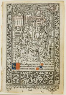 Annunciation, from a book of hours, 1505/10. Creator: Thielmann Kerver