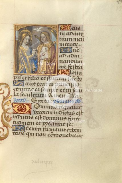Annunciation; Poncher Hours, about 1500. Creator: Master of Cardinal Bourbon.
