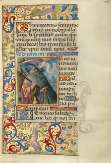 Annunciation to Joseph; Poncher Hours, about 1500. Creator: Master of Cardinal Bourbon
