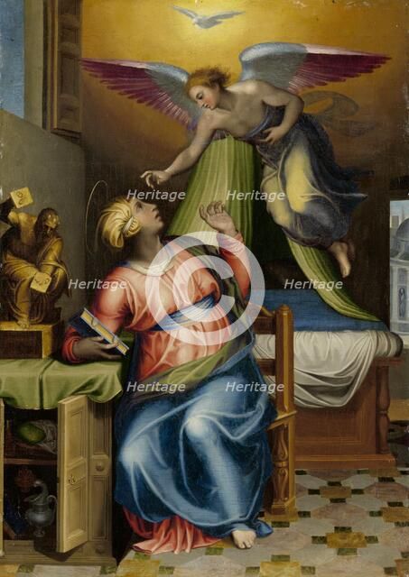 Annunciation to the Virgin, 1550-1570. Creator: Circle of Marcello Venusti.