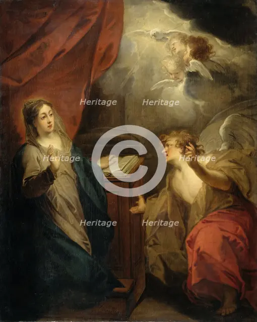 Annunciation to the Virgin, 1723. Creator: Jacob de Wit.