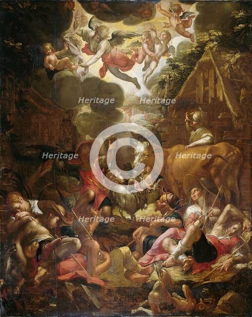 Annunciation to the Shepherds, 1595-1603. Creator: Joachim Anthonisz Wtewael.