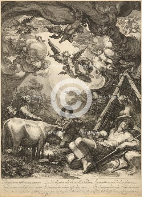 Annunciation to the Shepherds, 1599. Creator: Jan Saenredam.