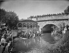 Annual Beating the Bounds ceremony, Botley Bridge, Oxford, Oxfordshire, 1892. Artist: Henry Taunt
