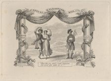 Annual Caledonian Ball Ticket, 19th century. Creator: Asher Brown Durand