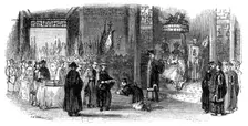 Annual ceremony of presenting the almanacks 1847. Artist: Giles