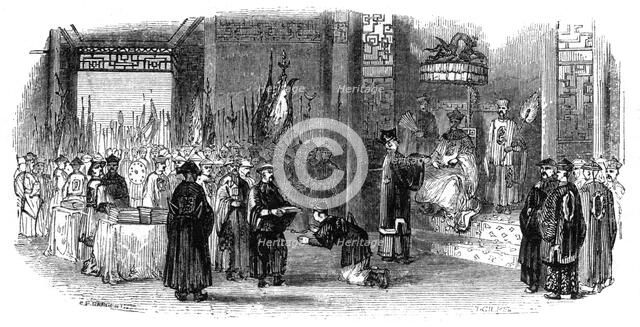 'Annual ceremony of presenting the almanacks', 1847. Artist: Giles