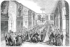Annual Dinner of the Governors of Bridewell and Bethlem Hospitals, in the Hall, Bridewell, 1850. Creator: Unknown