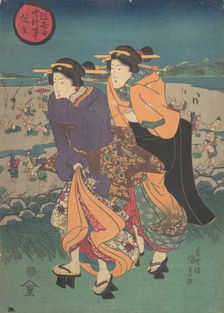 Annual event - the third month (Ukiyo nenju gyoji: Yayoi), mid-19th century., mid-19th century. Creator: Utagawa Kunisada