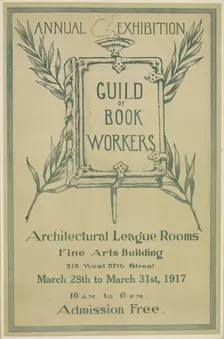 Annual exhibition. Guild of book workers, c1917. Creator: Unknown