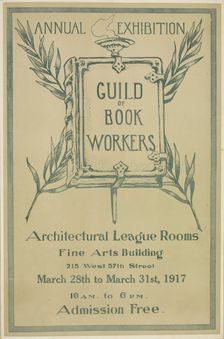 Annual exhibition. Guild of book workers, c1917. Creator: Unknown