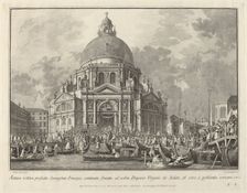 Annual Visit of the Doge to Santa Maria della Salute, 1763/1766. Creator: Giovanni Battista Brostoloni
