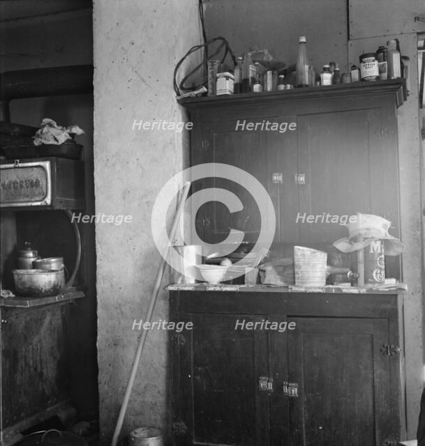 Another corner of the Soper kitchen, Willow Creek area, Malheur County, Oregon, 1939. Creator: Dorothea Lange.