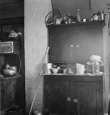 Another corner of the Soper kitchen, Willow Creek area, Malheur County, Oregon, 1939. Creator: Dorothea Lange