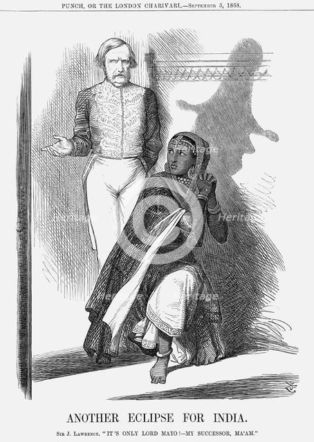 'Another Eclipse for India', 1868. Creator: John Tenniel.