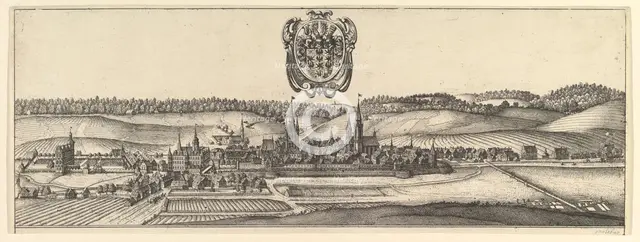 Ansbach and Coburg, View (a) of two views (a&b)., 1625-77. Creator: Wenceslaus Hollar.