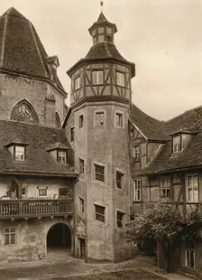 Ansbach - Courtyard 1931. Artist: Kurt Hielscher