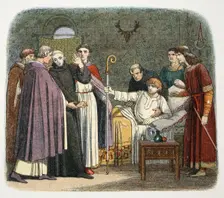 Anselm made Archbishop of Canterbury by William II, 1093 (1864). Creator: James William Edmund Doyle