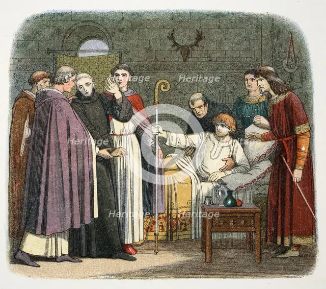 Anselm made Archbishop of Canterbury by William II, 1093 (1864). Creator: James William Edmund Doyle.