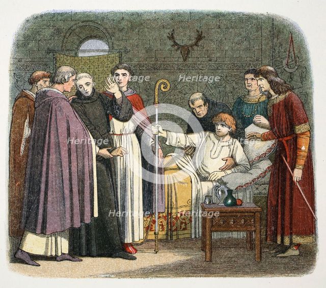 Anselm made Archbishop of Canterbury by William II, 1093 (1864). Creator: James William Edmund Doyle.
