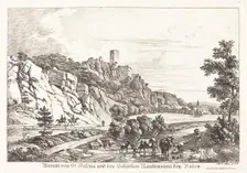 Ansicht von St. Helena und des Schlosses Rauhenstein bey Baden, 1817. Creator: Johann Adam Klein